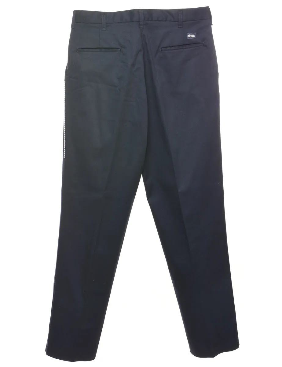 Navy Suit Trousers - W34 L34