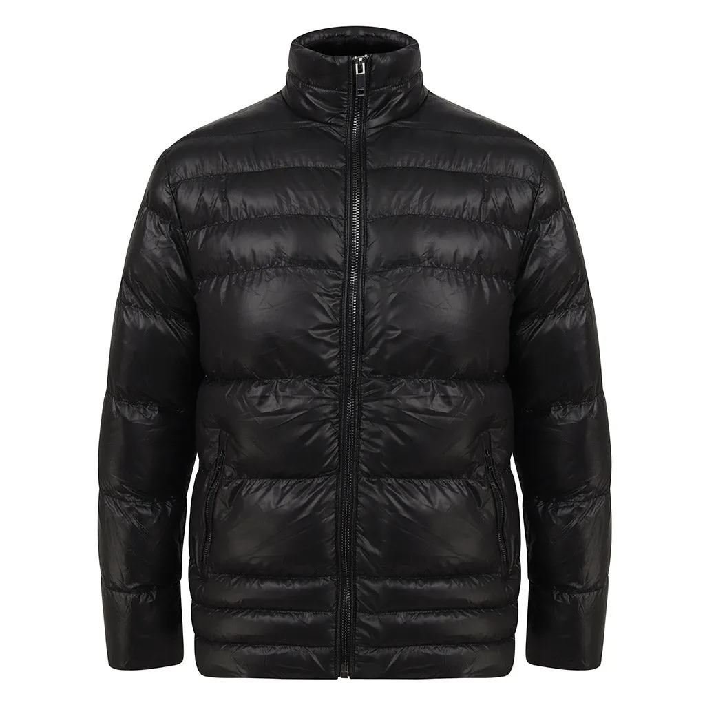 Naworth Shiny Puffer Jacket In Black