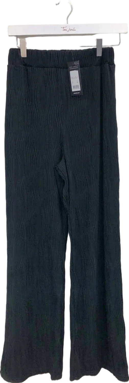 New Look Black Textured Trousers UK 8