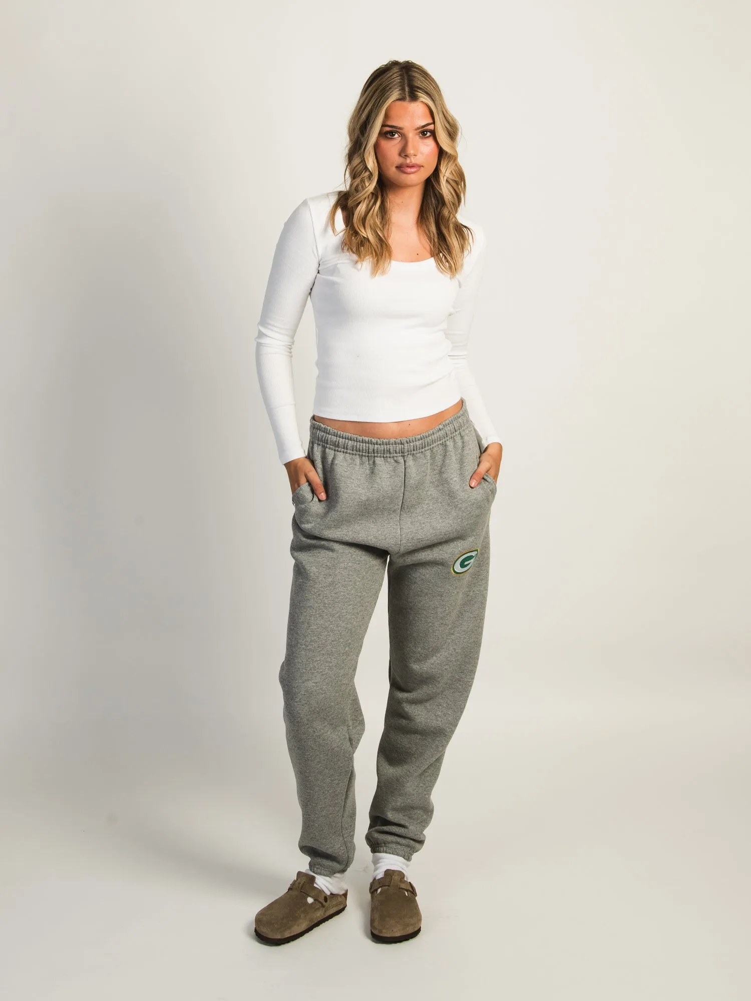 NFL GREEN BAY PACKERS EMBROIDERED SWEATPANTS