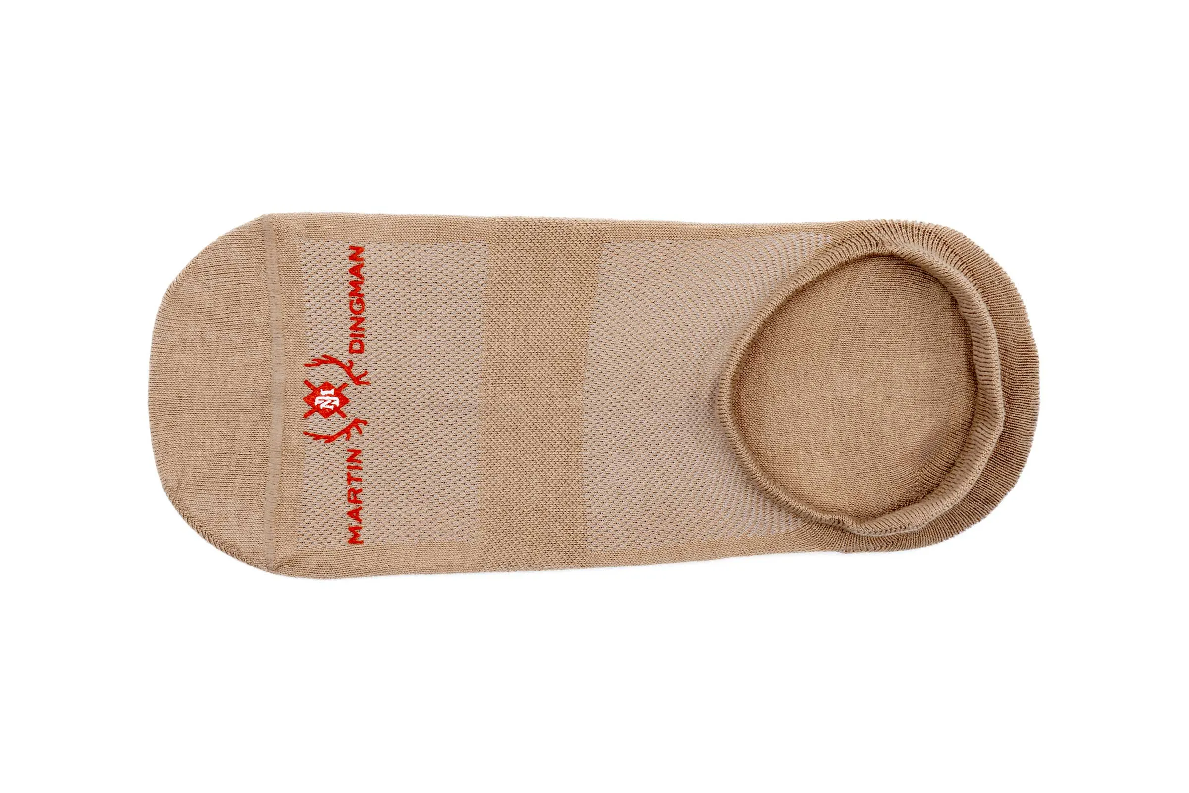 No Show Sneaker Pima Cotton Socks - Khaki