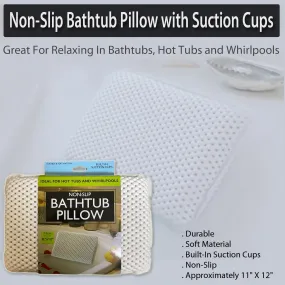 Non-Slip Bathtub Pillow with Suction Cups