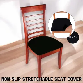 Non-Slip Stretchable Seat Cover- Polyester- Black