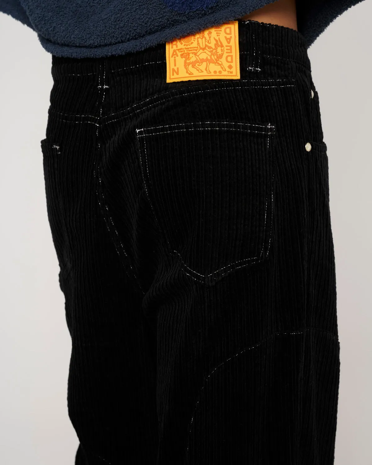 Organic Paneled Corduroy Pant - Black