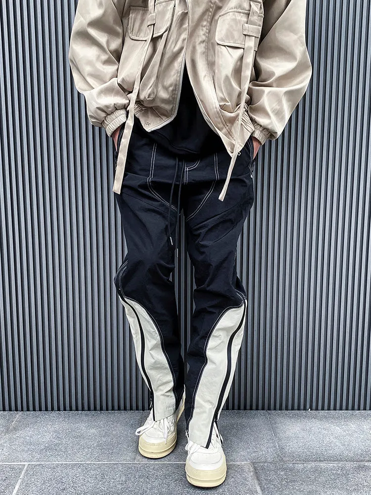 Paneled Zip Nylon Sweatpants