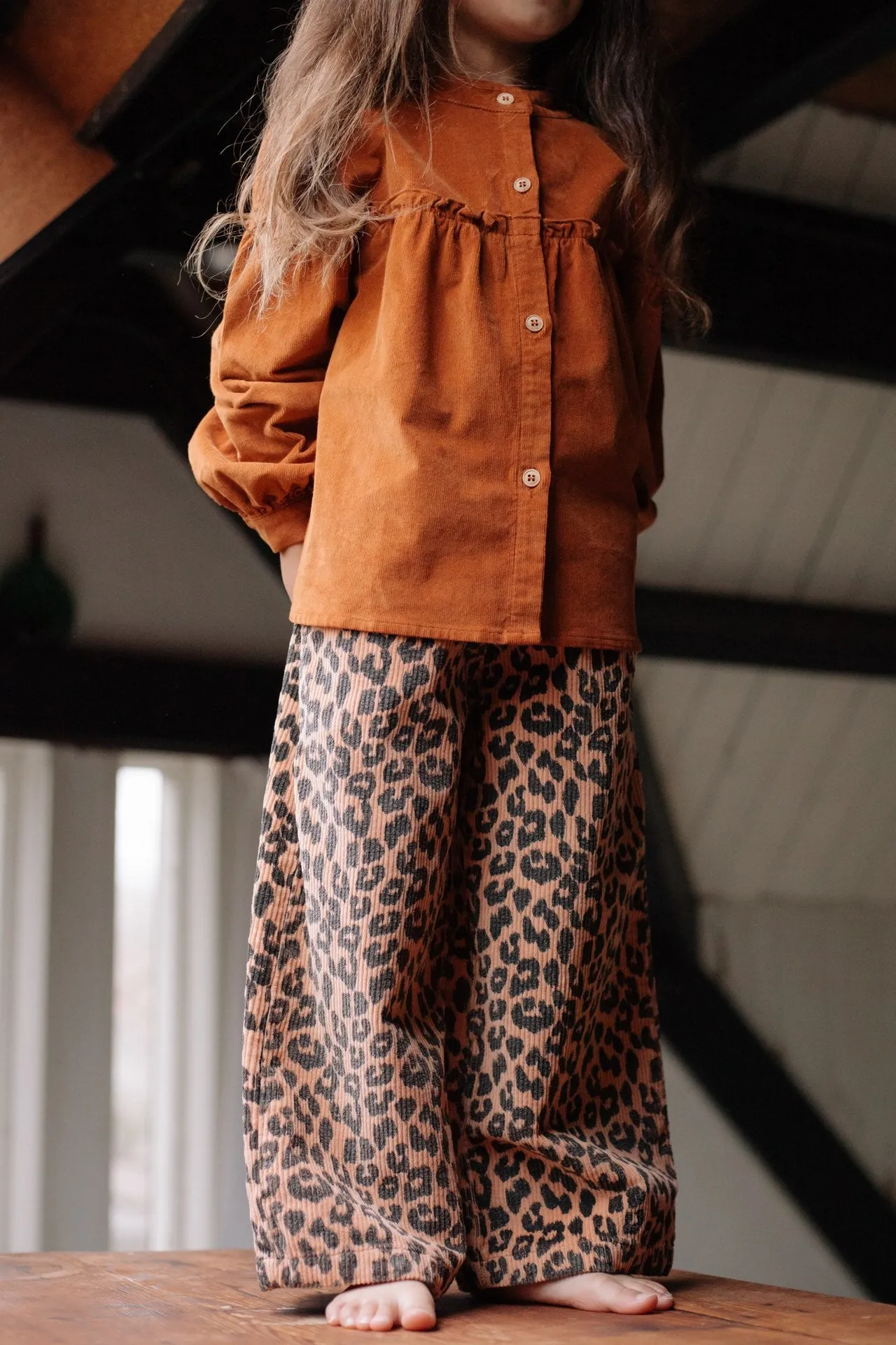 Pants Bella Leopard Corduroy Hazel