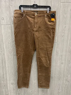 Pants Corduroy By Clothes Mentor In Brown, Size: 14