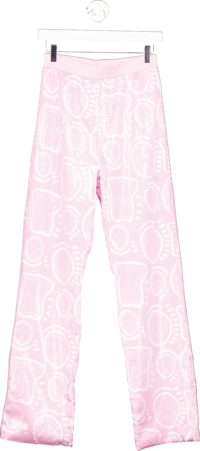 Patrick Church Pink Sequin Patterned Trousers UK M