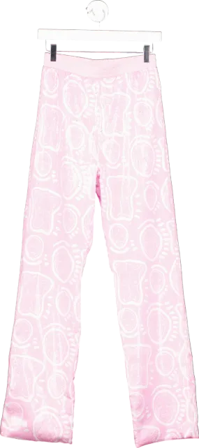 Patrick Church Pink Sequin Patterned Trousers UK M