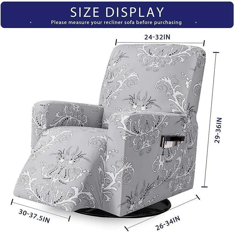 Pattern Stretchable Recliner Slipcover