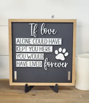 Pet Memorial Collar Frame with Stand P2364