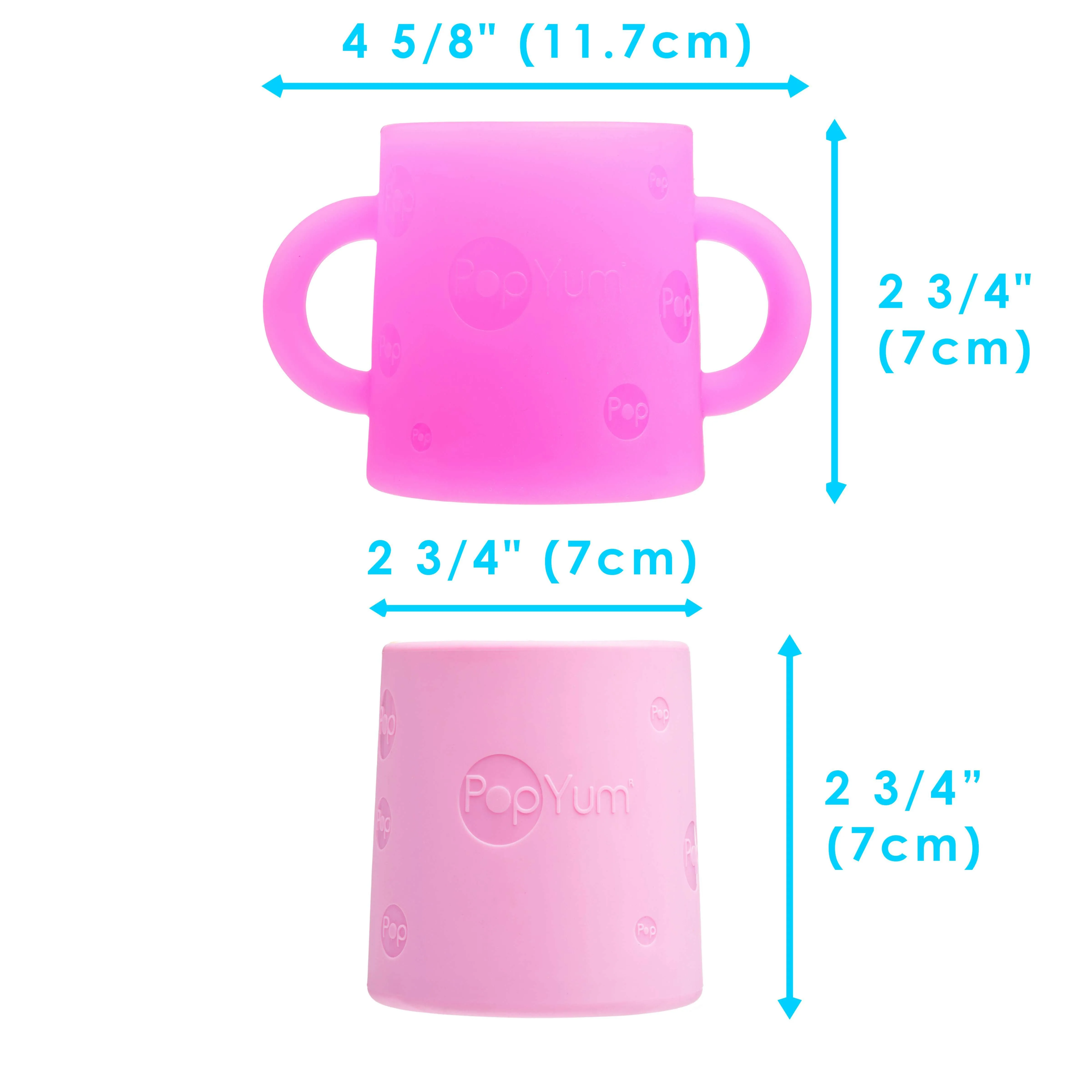 PopYum Silicone Training Cup 2-Pack (Purple and Pink)