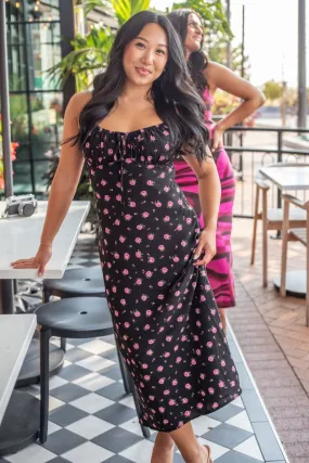 Romantic Rose Midi Dress