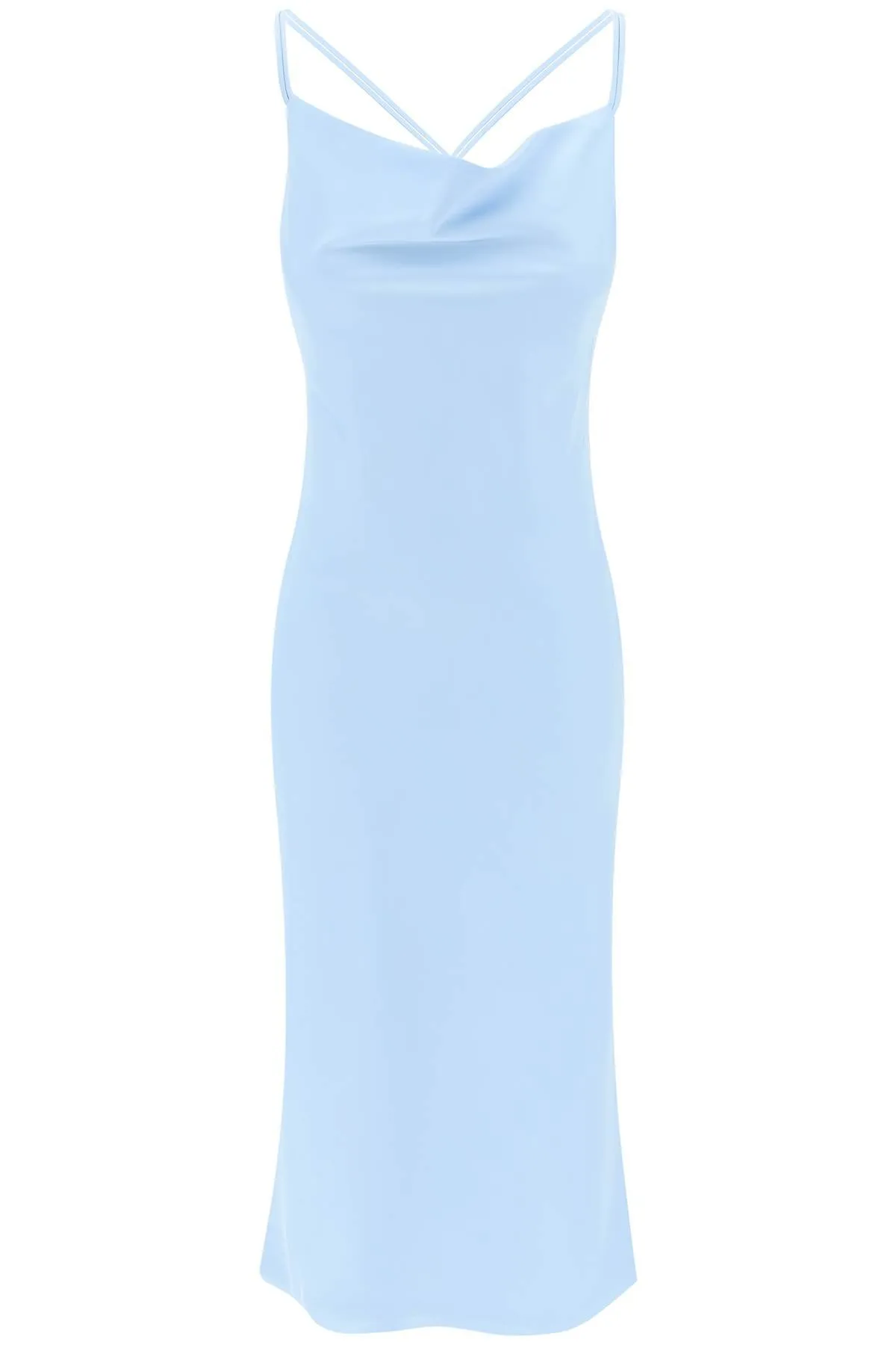 Rotate Satin Midi Slip Dress For A