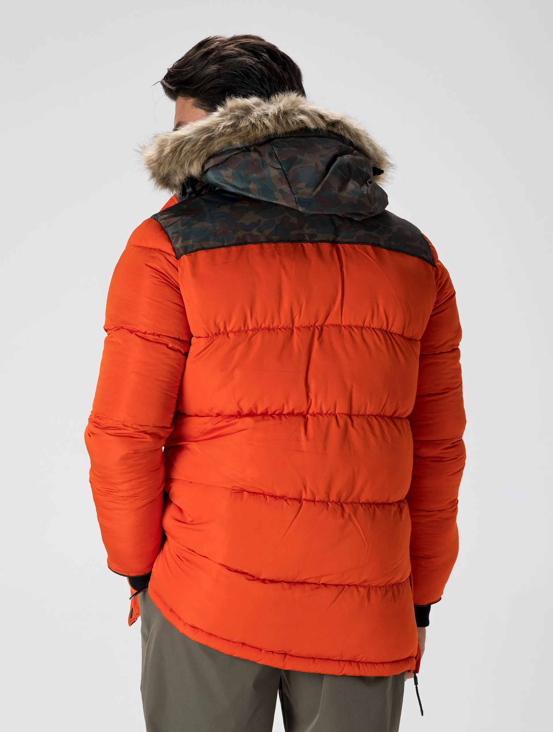 SD EXPLORER PARKA IN BOLD ORANGE