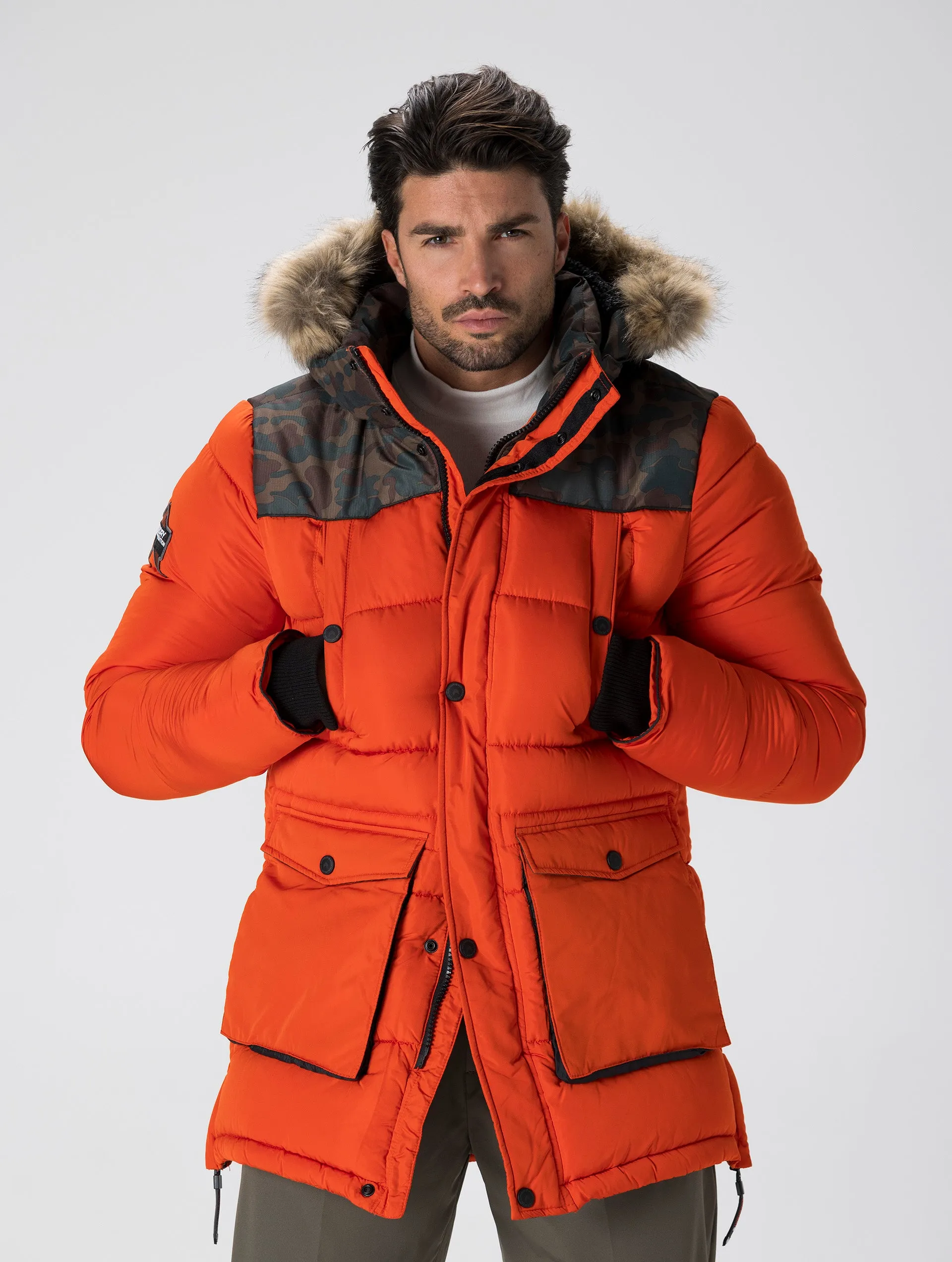 SD EXPLORER PARKA IN BOLD ORANGE