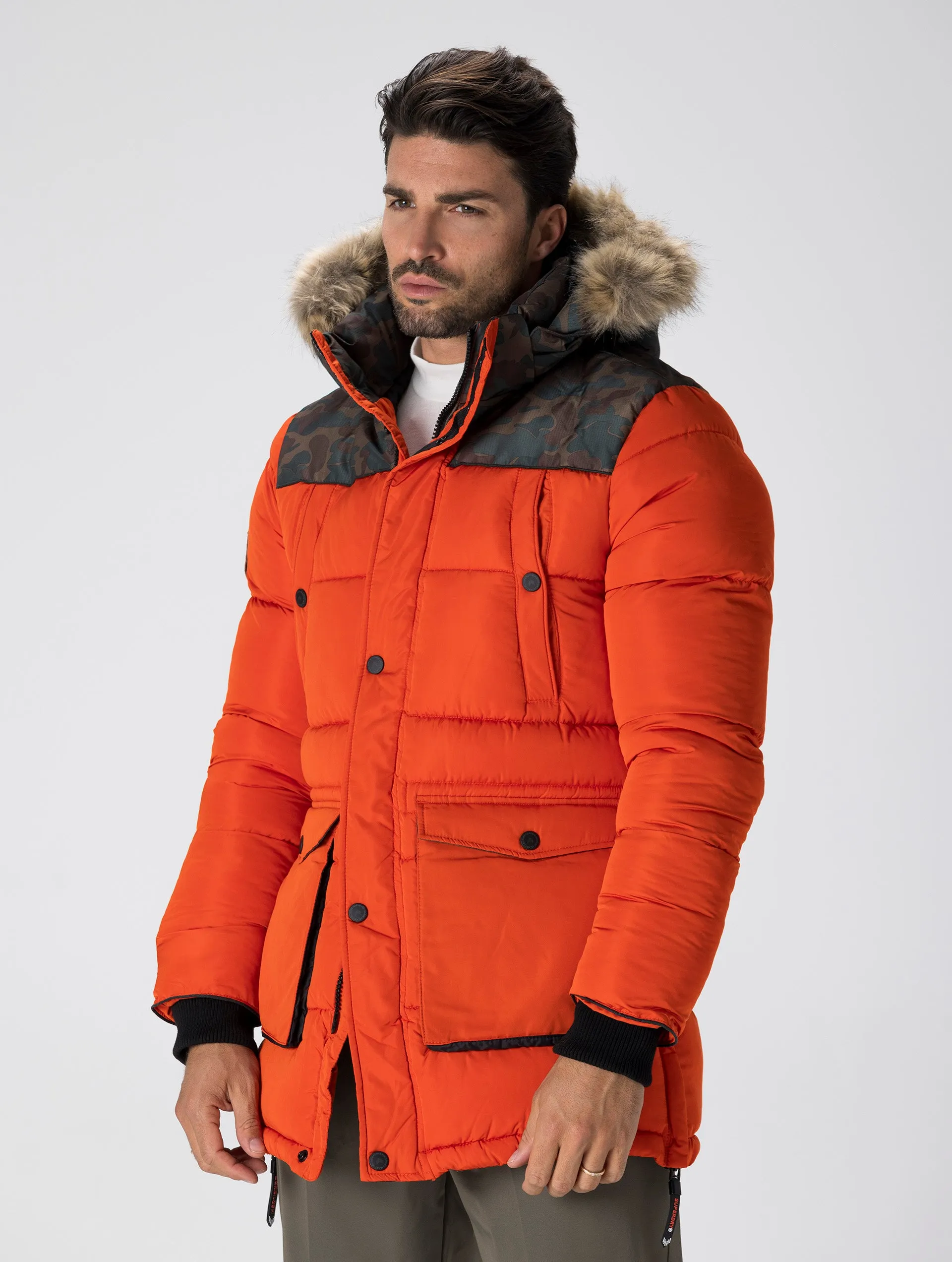 SD EXPLORER PARKA IN BOLD ORANGE