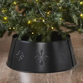 Snowflake Christmas Tree Collar Metal Charcoal 8x20x20