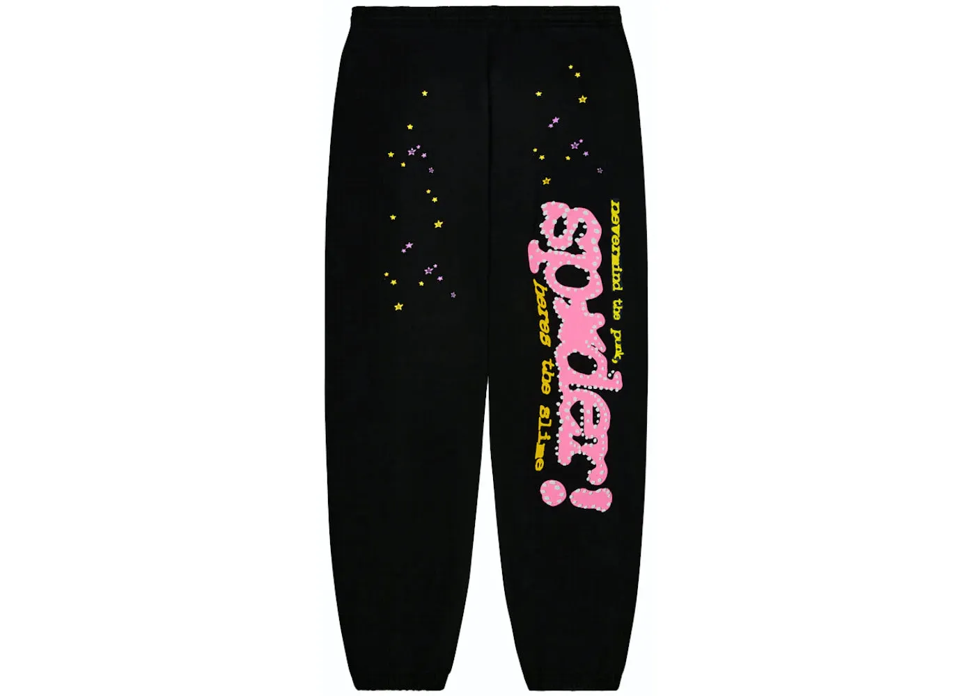 SP5DER P*NK BLACK/PINK V2 SWEATPANTS