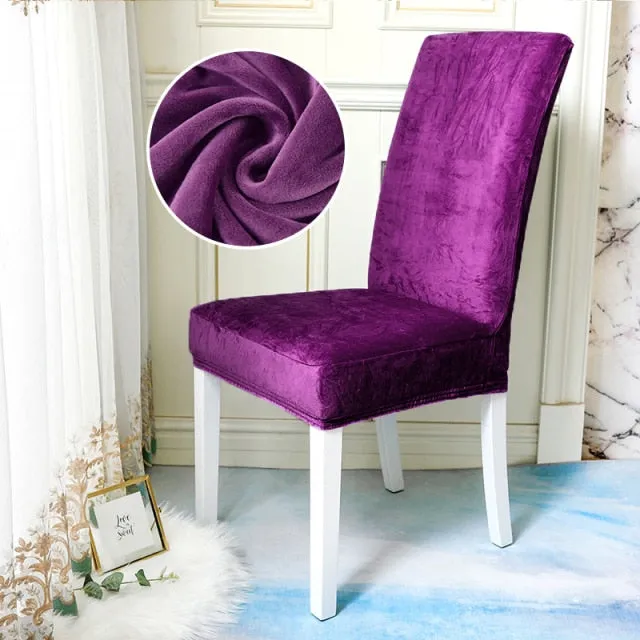 Stretchable Solid Dining Chair Slipcover