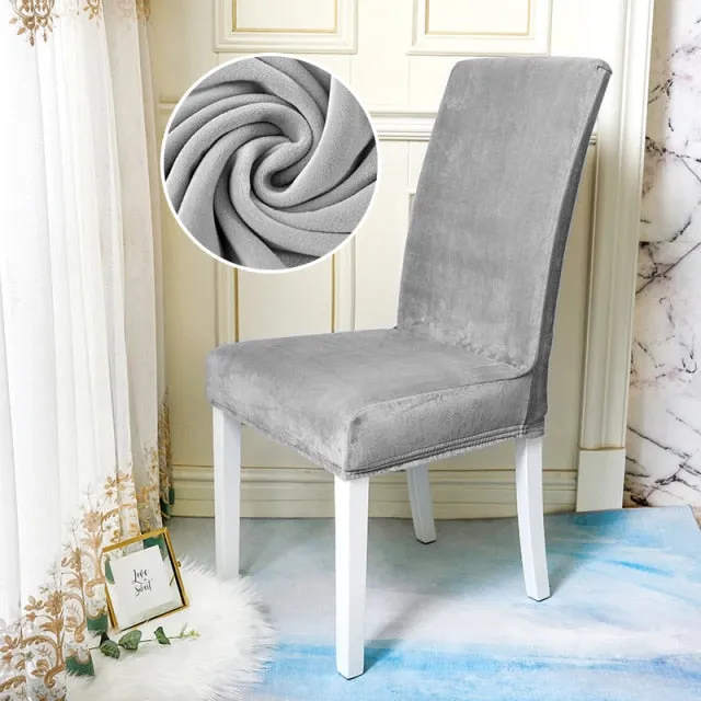 Stretchable Solid Dining Chair Slipcover