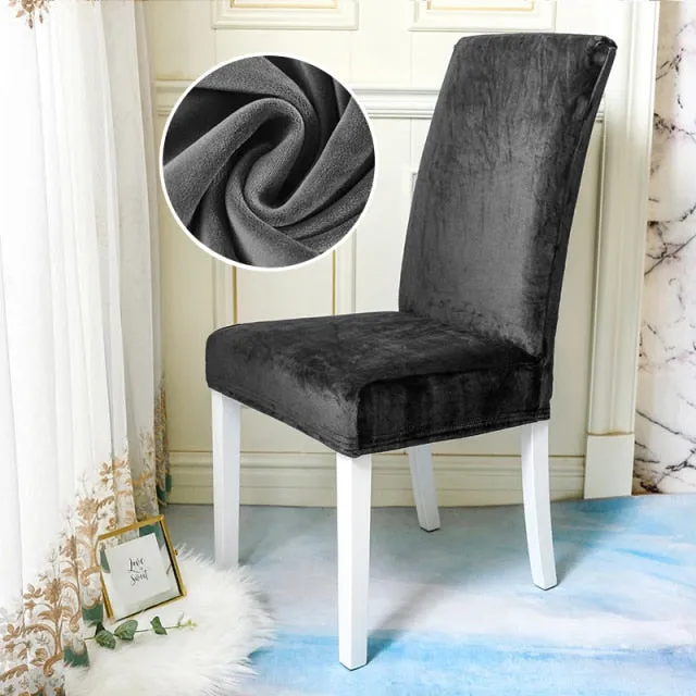 Stretchable Solid Dining Chair Slipcover