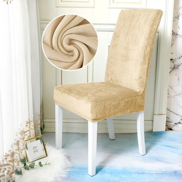 Stretchable Solid Dining Chair Slipcover