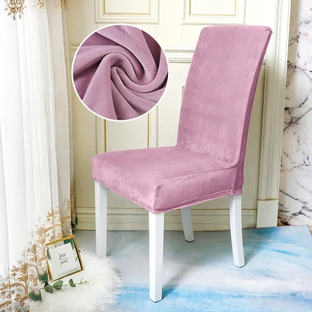 Stretchable Solid Dining Chair Slipcover