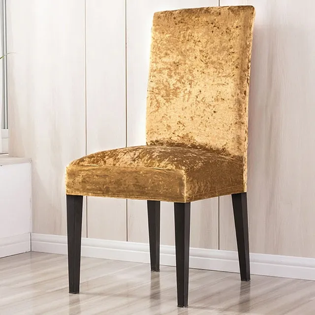 Stretchable Solid Dining Chair Slipcover