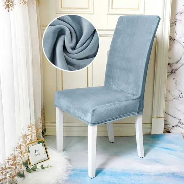 Stretchable Solid Dining Chair Slipcover