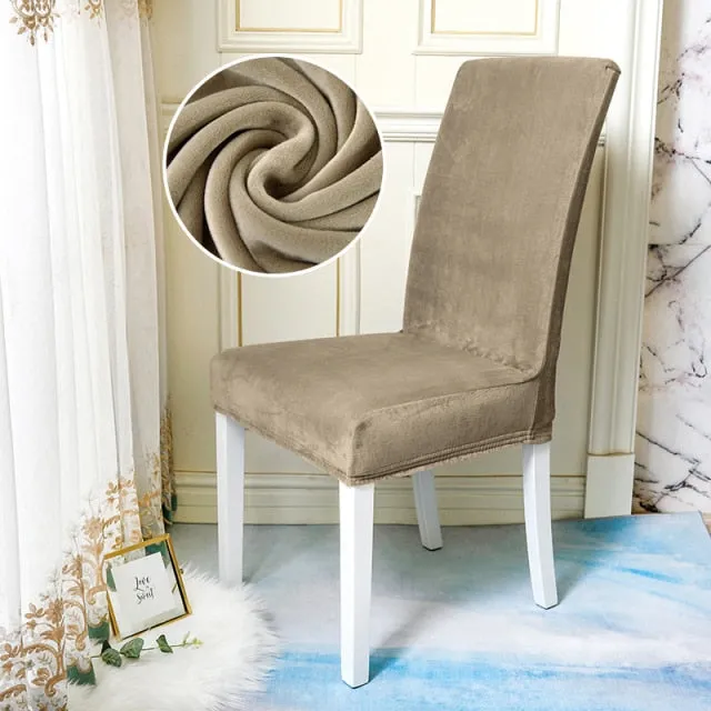 Stretchable Solid Dining Chair Slipcover