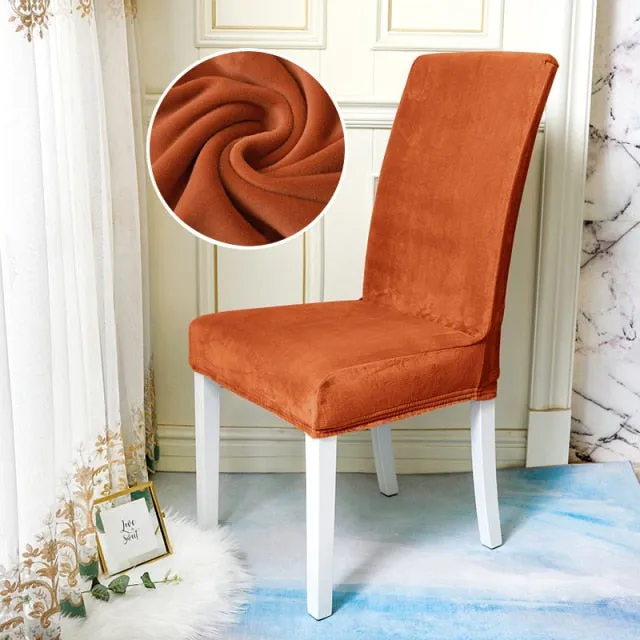 Stretchable Solid Dining Chair Slipcover