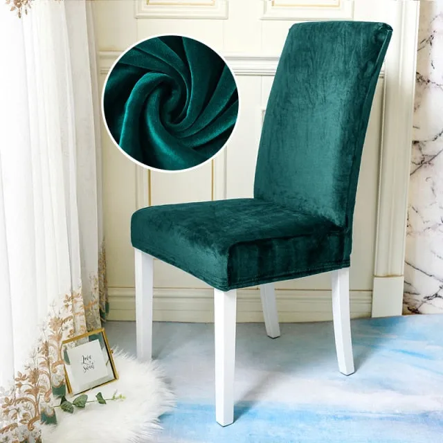 Stretchable Solid Dining Chair Slipcover