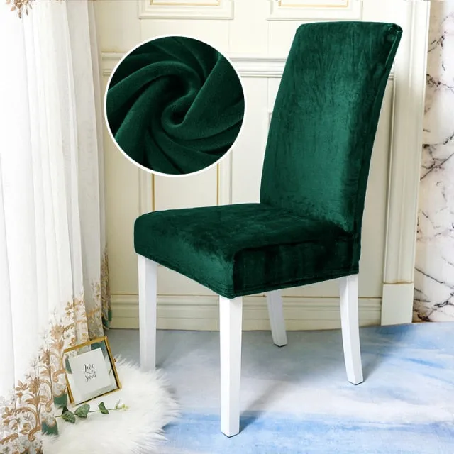 Stretchable Solid Dining Chair Slipcover