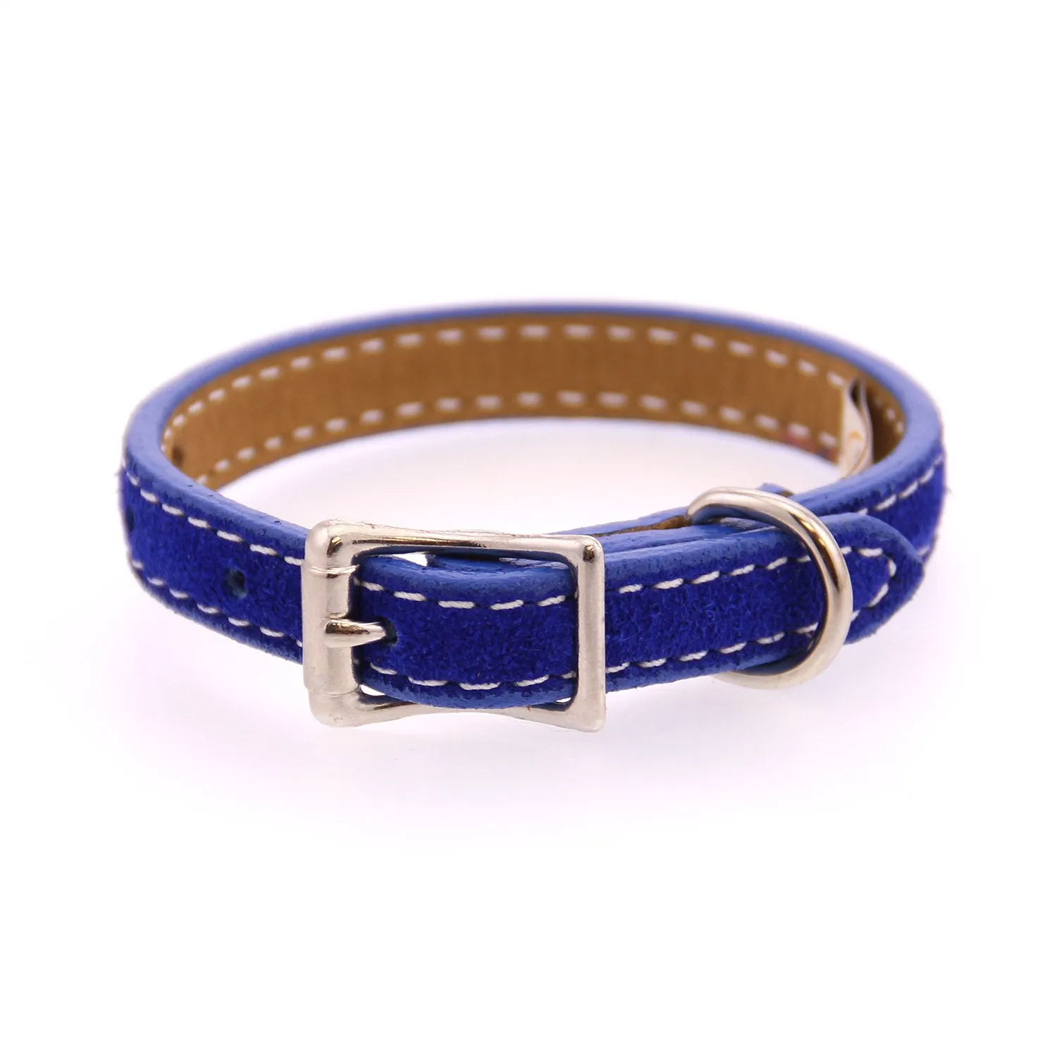 suede collar - blue