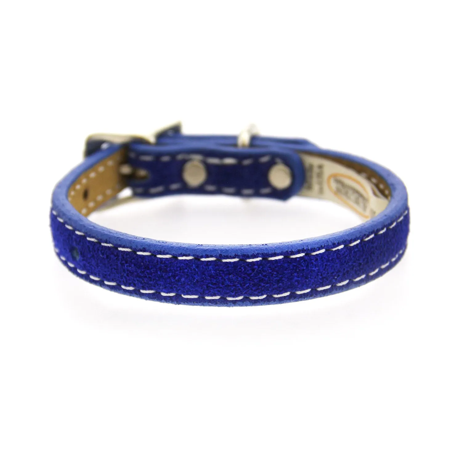 suede collar - blue