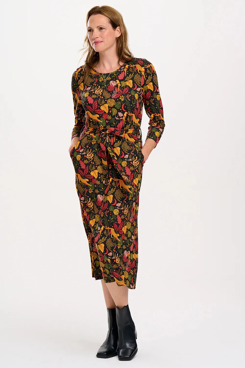 Sugarhill Brighton - Jungle Print Pernella Jersey Midi Dress