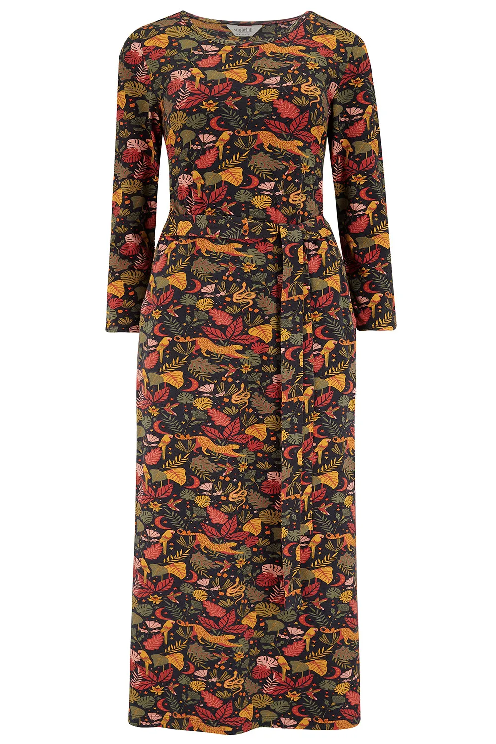 Sugarhill Brighton - Jungle Print Pernella Jersey Midi Dress