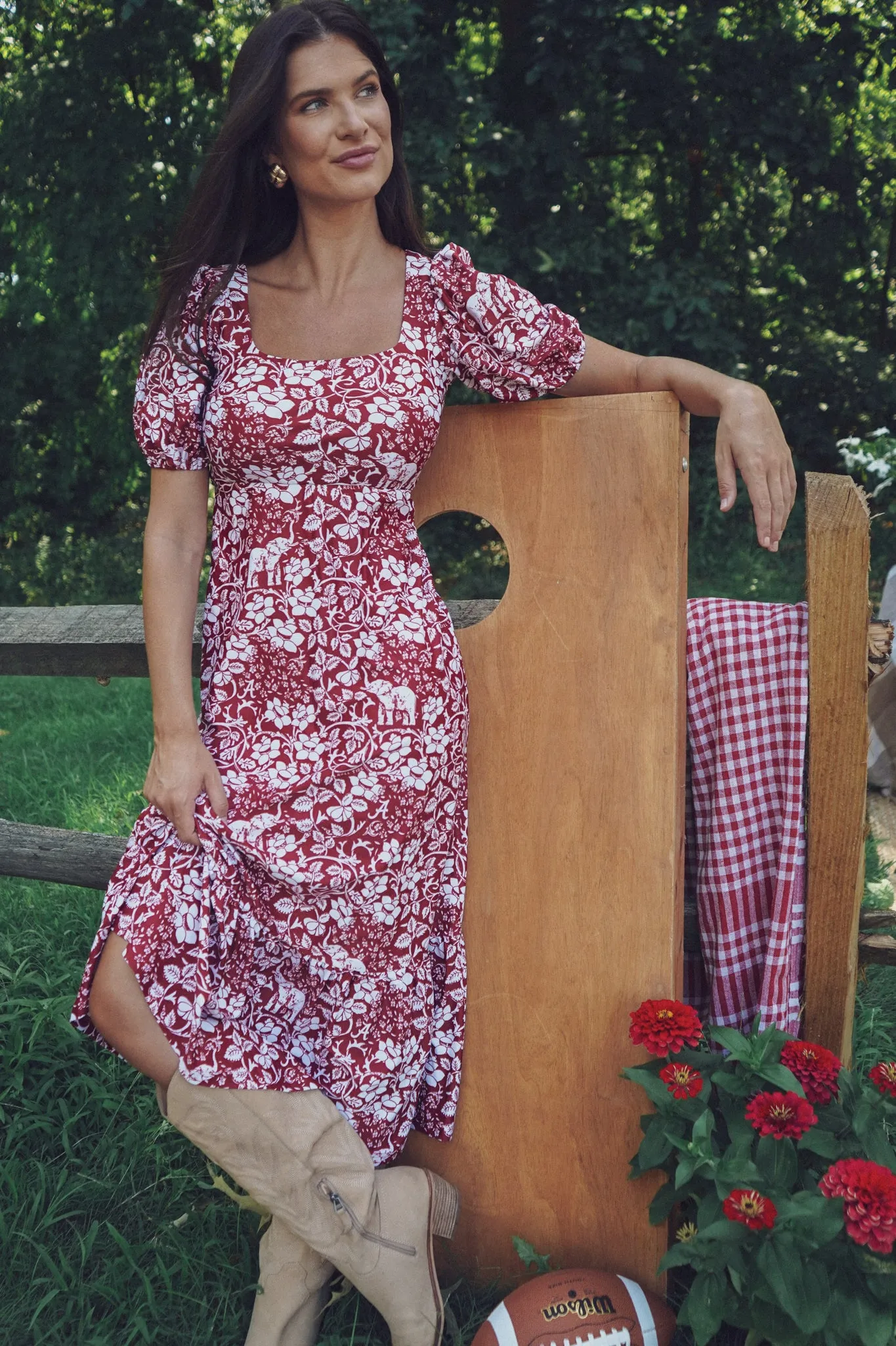 Tailgate Collection Lucy Dress - Roll Tide Floral