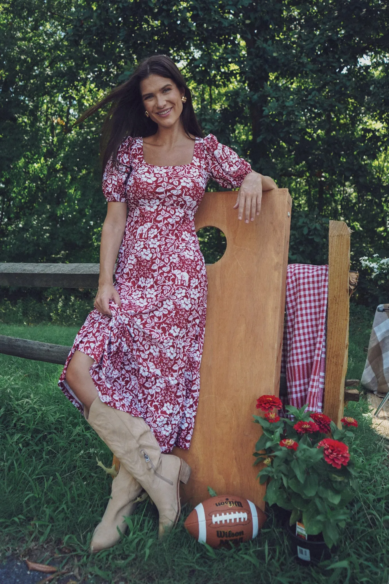 Tailgate Collection Lucy Dress - Roll Tide Floral