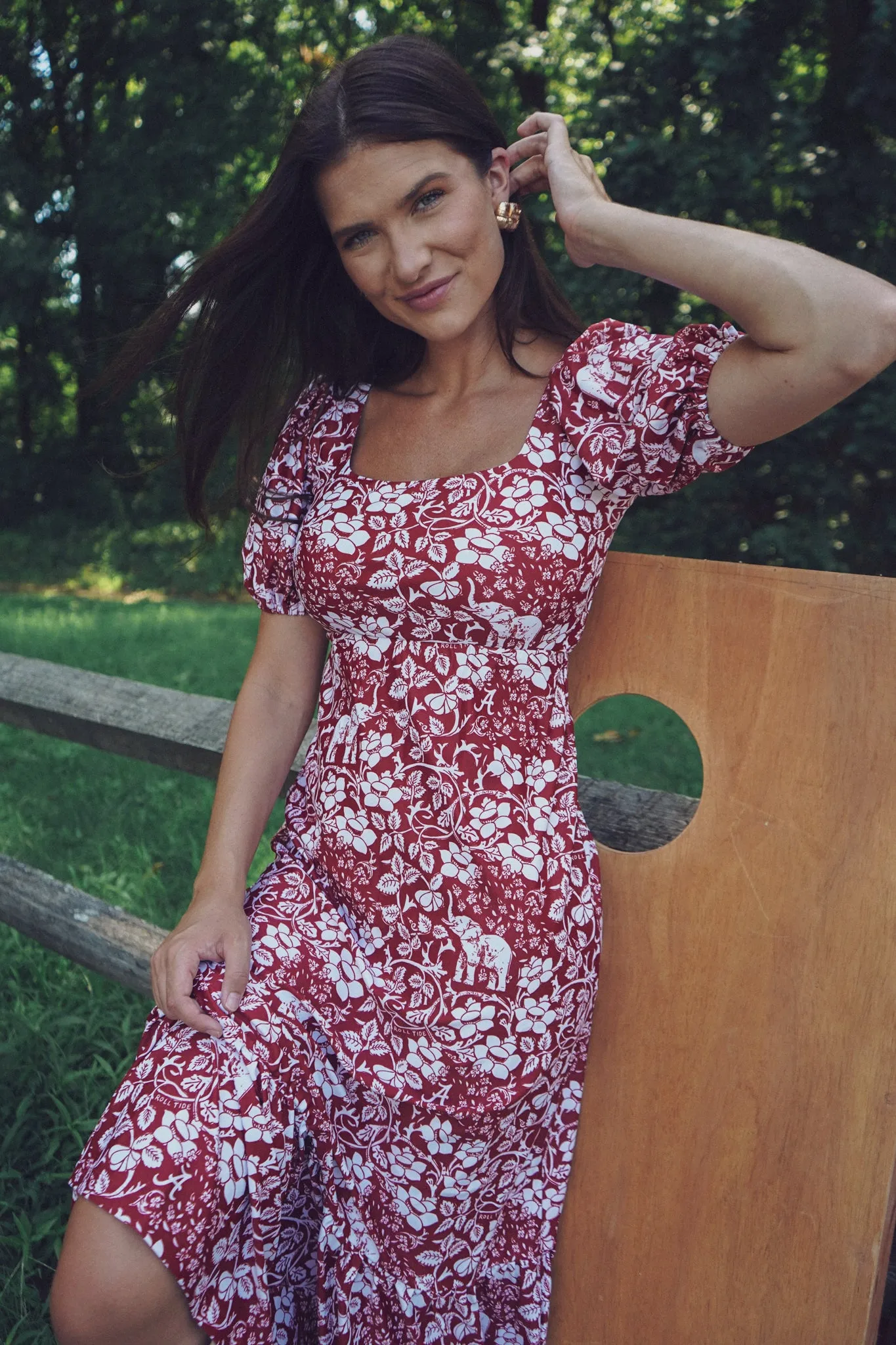 Tailgate Collection Lucy Dress - Roll Tide Floral