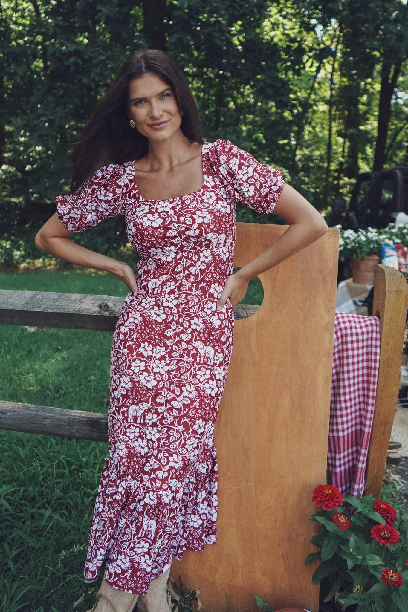 Tailgate Collection Lucy Dress - Roll Tide Floral