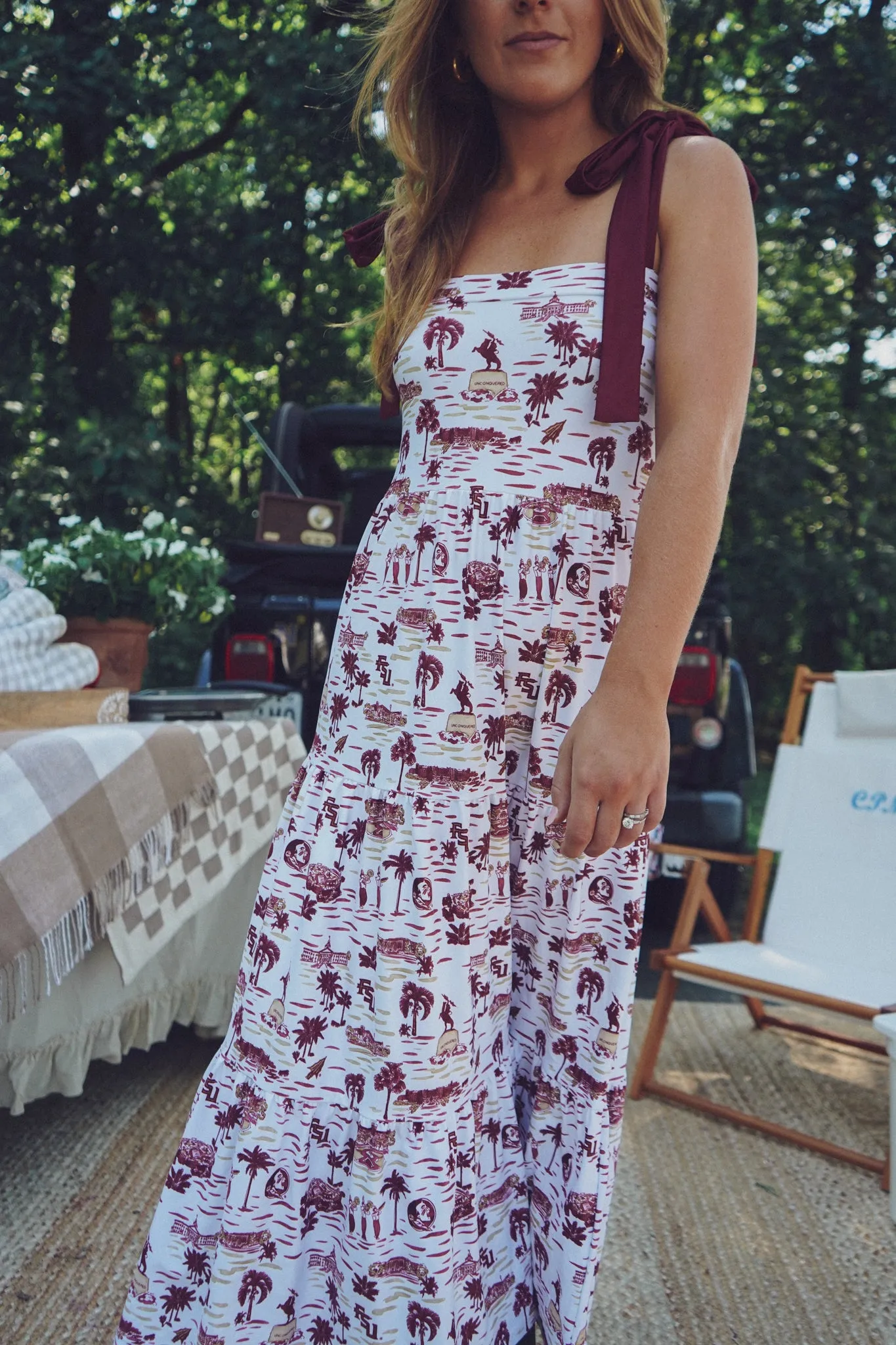 Tailgate Collection Sage Dress - Florida State Toile