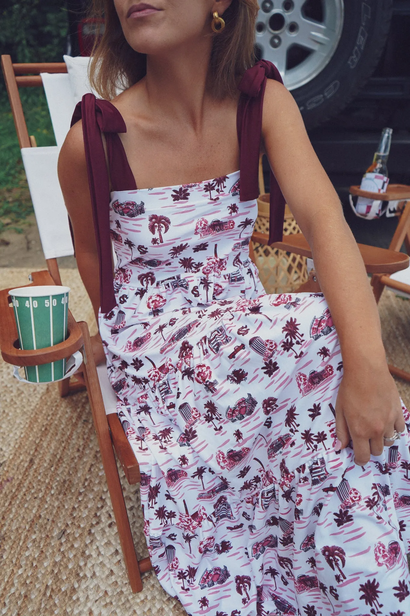 Tailgate Collection Sage Dress - Gamecock Toile