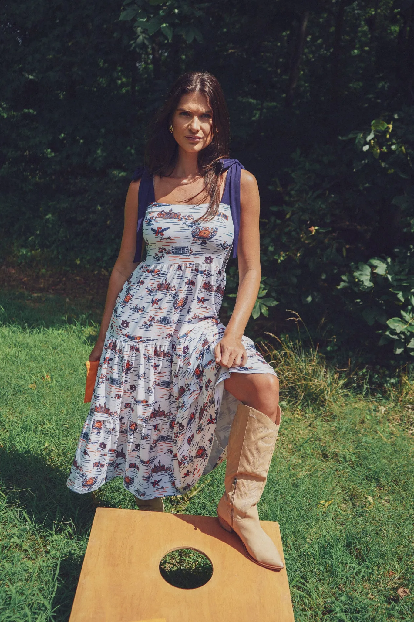 Tailgate Collection Sage Dress - Tiger Toile