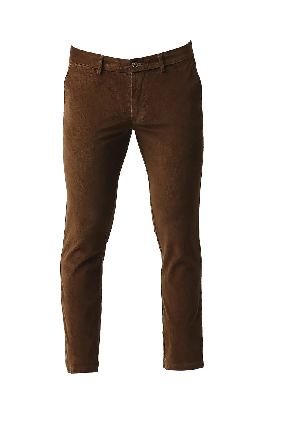 Tapered Fit Stretch Corduroy Trousers