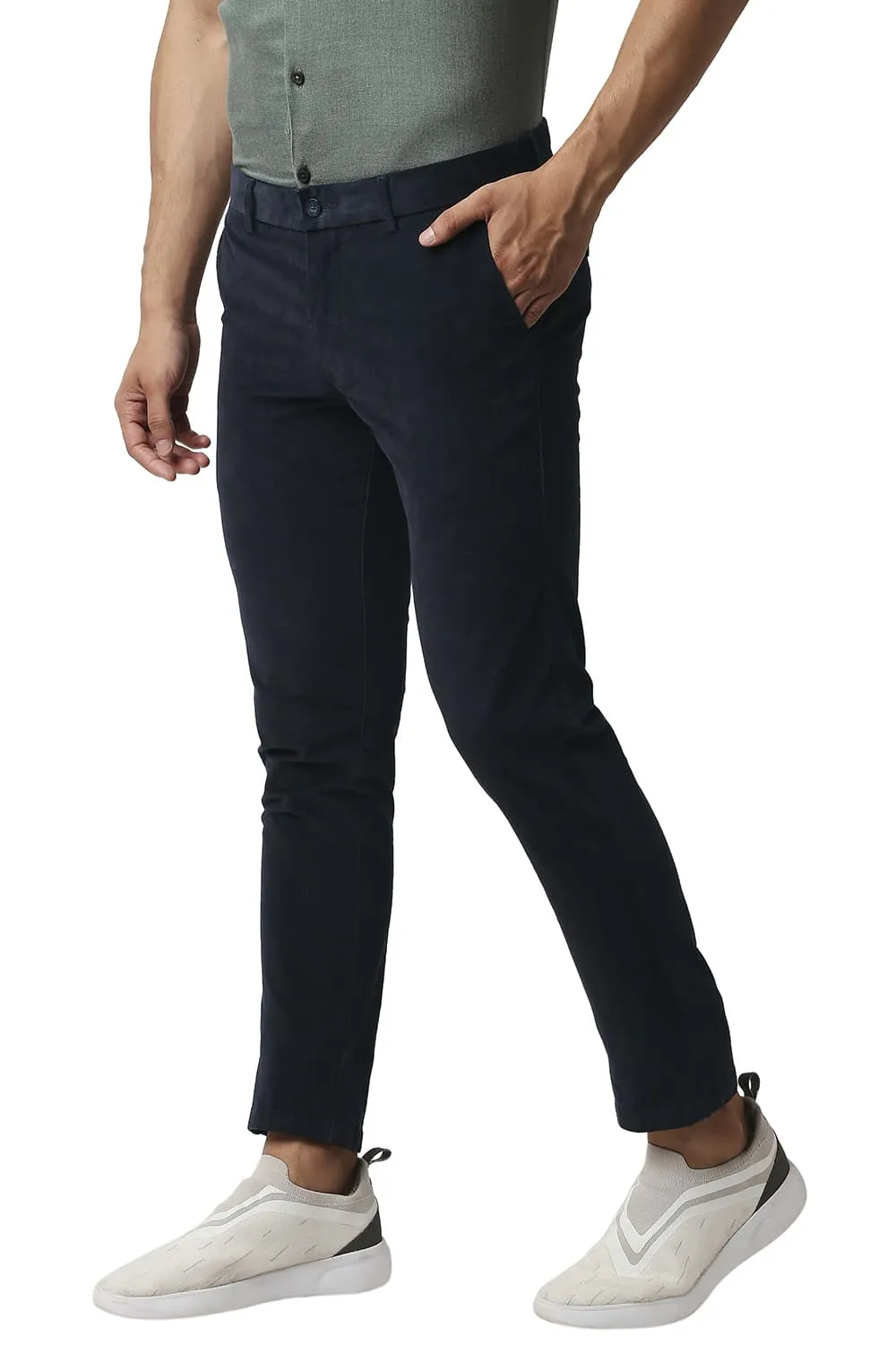 Tapered Fit Stretch Corduroy Trousers