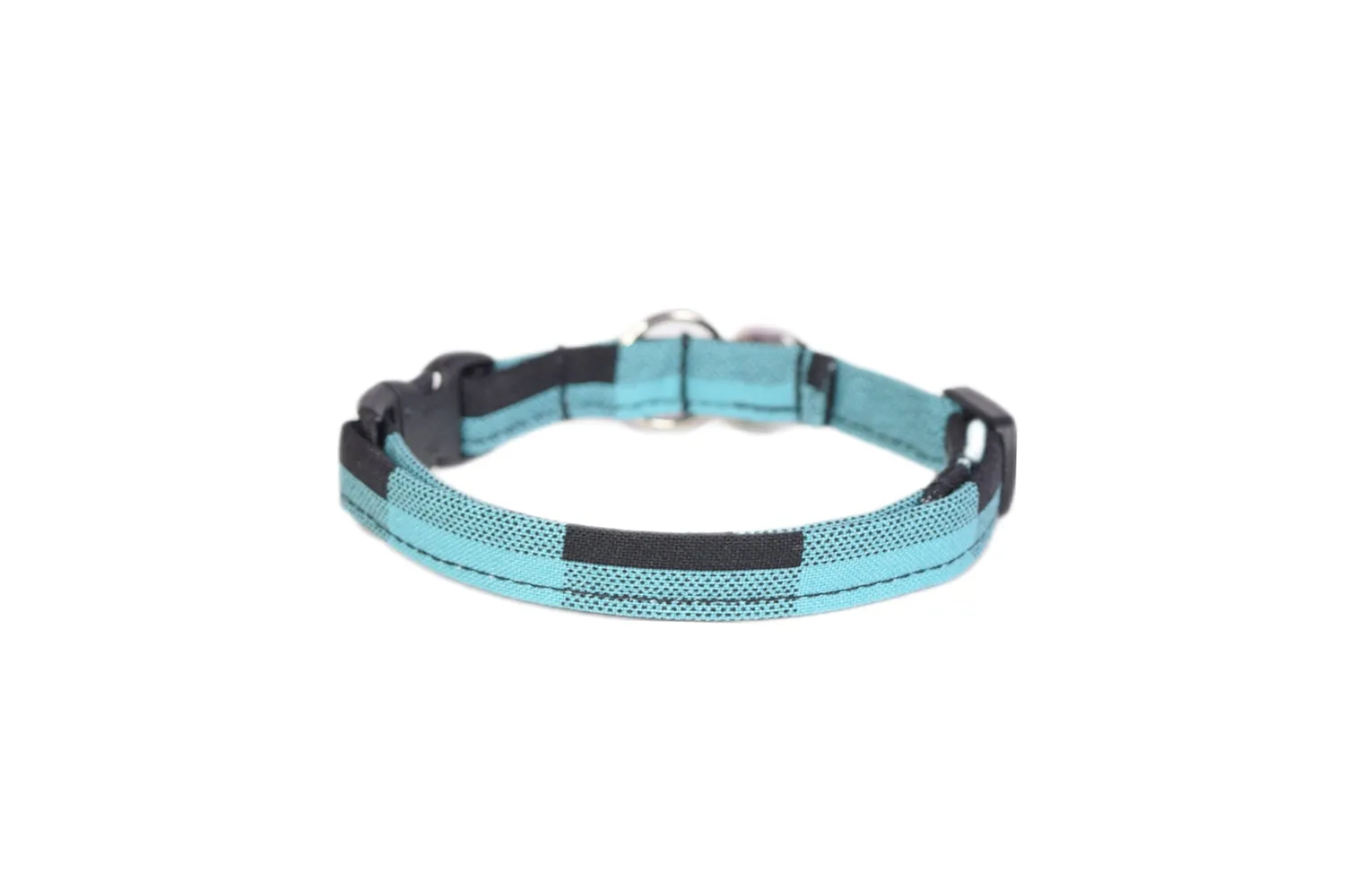 Teal Blue Buffalo Plaid Cat Collar