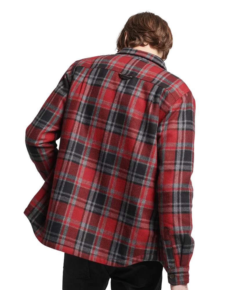 The Merchant Store Quilted Overshirt in Merchant Check Red