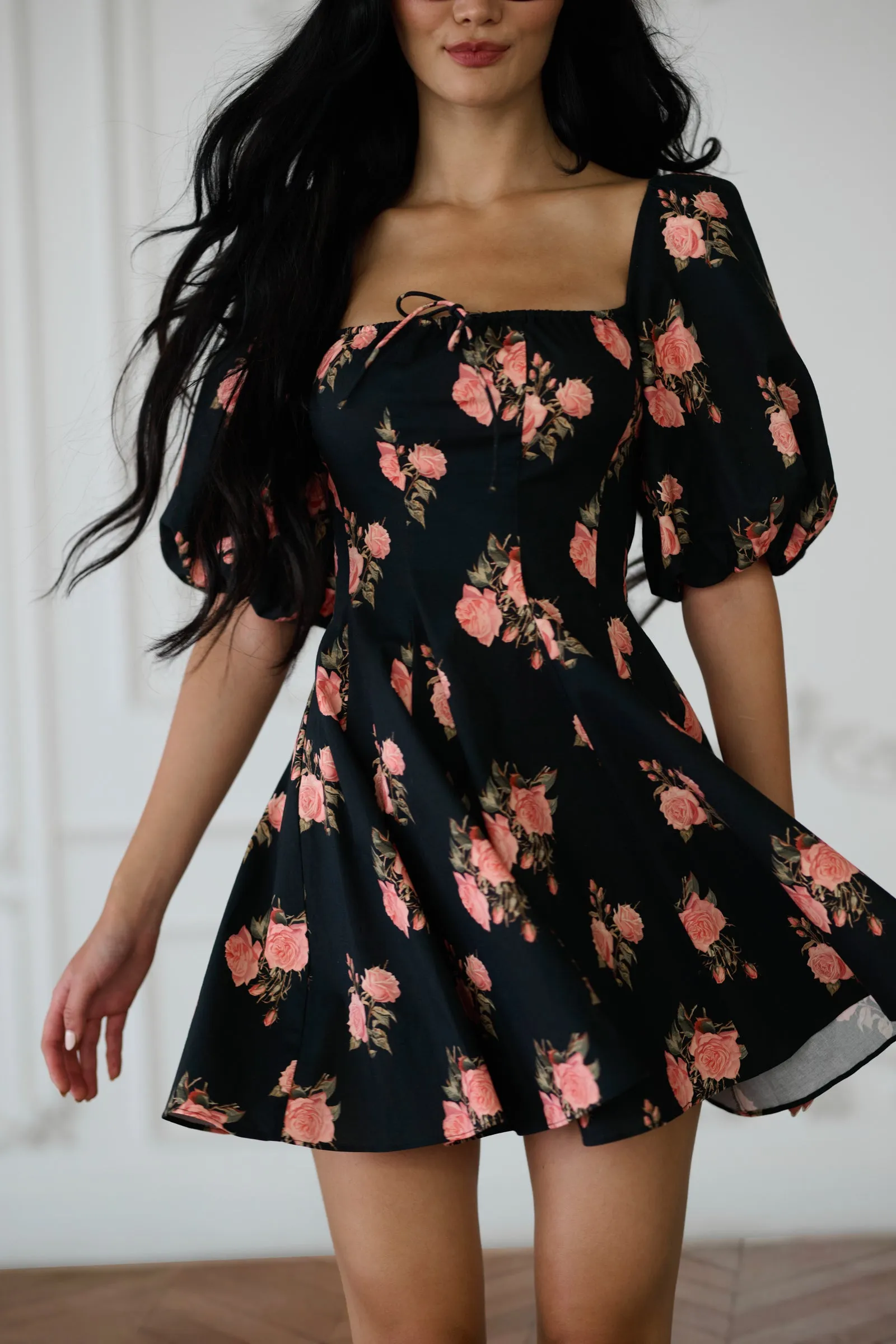 The Night Rose Mini Day Dress